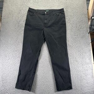Vintage Woolrich Jeans Mens 40x32 Black Cotton Denim Straight Workwear Stretch